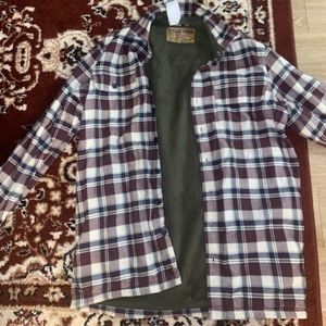 Men's flannel shirt jacket